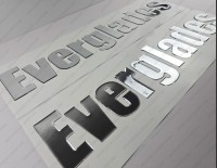 Everglades Boat Logo Raised Domed 3D Decals 28" x 5.8" 2pcs.